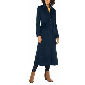 Forecaster Boston Women's Notched-Collar Maxi Walker Coat | Navy - 8